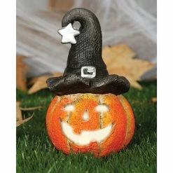 Decoration CERAMIC PUMPKIN WITH HAT AND LIGHT -Blankets, bed linen, pillows Shop 19887