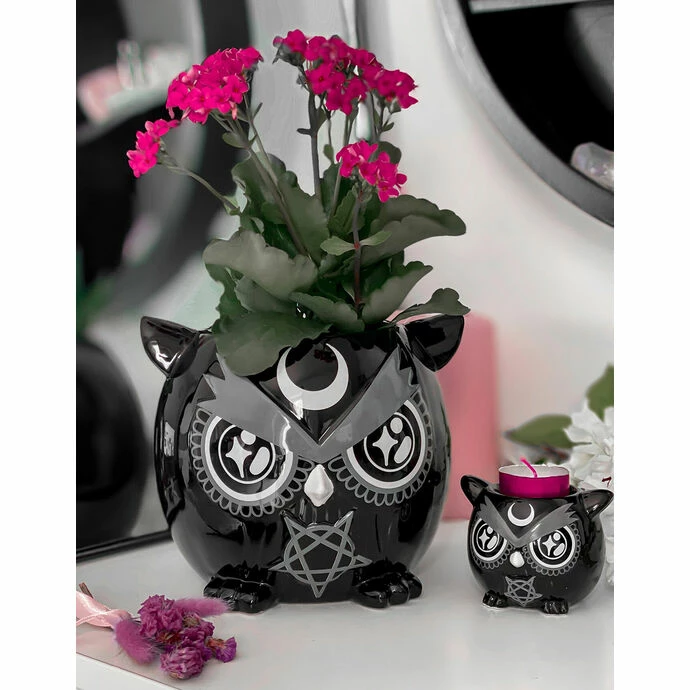 Decoration (flowerpot) KILLSTAR - Owl - Black 3 Decoration (flowerpot) KILLSTAR - Owl - Black