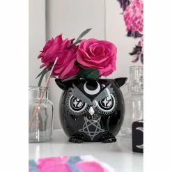 Vase Decoration KILLSTAR - Owl - Black -Blankets, bed linen, pillows Shop OWL VASE C