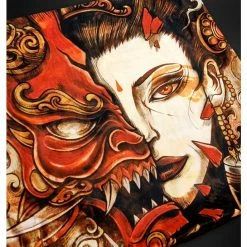 Pillowcase HYRAW - ONI -Blankets, bed linen, pillows Shop hyraw housse de coussin oni 3