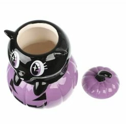 Decoration (box) KILLSTAR - Meowloween Ceramic - BLACK 9 Decoration (box) KILLSTAR - Meowloween Ceramic - BLACK -Blankets, bed linen, pillows Shop meowloween ceramic jar c min 003
