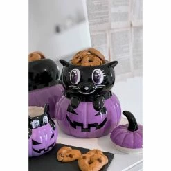 Decoration (box) KILLSTAR - Meowloween Ceramic - BLACK 11 Decoration (box) KILLSTAR - Meowloween Ceramic - BLACK -Blankets, bed linen, pillows Shop meowloween ceramic jar c min 005