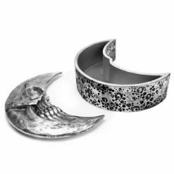 Decoration (box) ALCHEMY GOTHIC - Skull Moon - Silver -Blankets, bed linen, pillows Shop skull moon box silver4