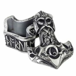 Decoration (box) ALCHEMY GOTHIC - Thors Hammer -Blankets, bed linen, pillows Shop thors hammer trinket boxfs